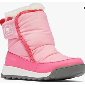 SOREL Children's Boots Size 9 Whitney II Plus Pink Waterproof Bootie Hook Loop
